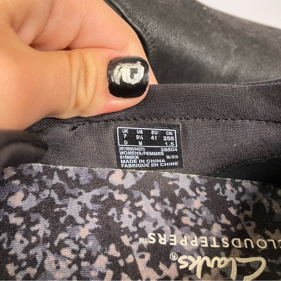 Clarks breeze Bali slip on sneakers black womens size 9.5 casual minimalist - Picture 9 of 9